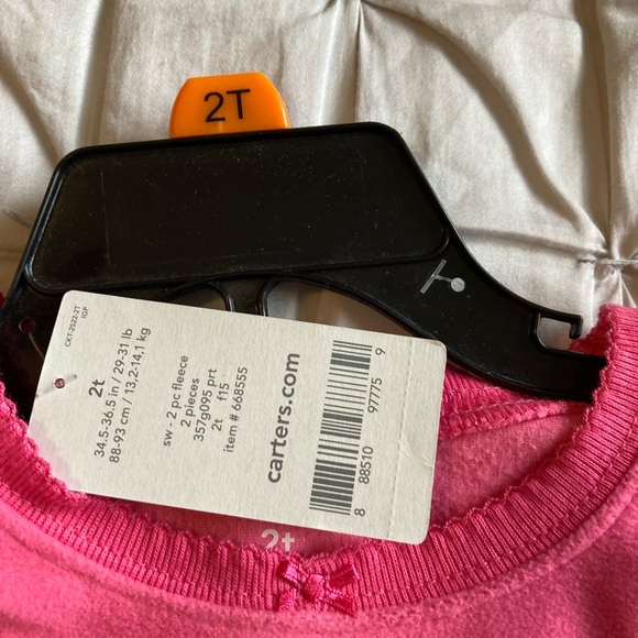 Girls Carters fleece pajama set - Picture 3 of 4